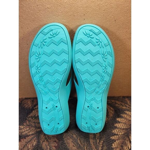 Okabashi Women's Sea Glass Splash Flip Flop Sandals- L/Size 9.5-10.5 - Picture 5 of 6